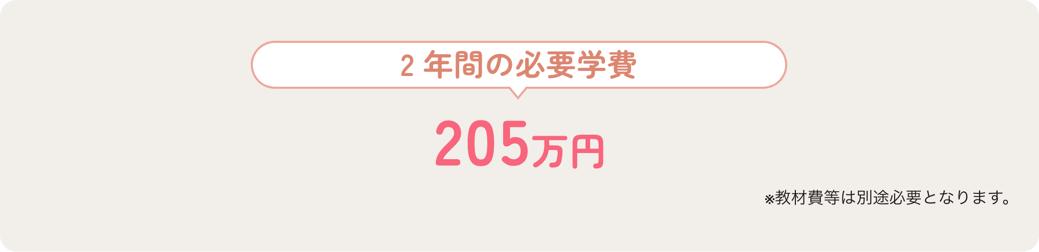 2 年間の必要学費