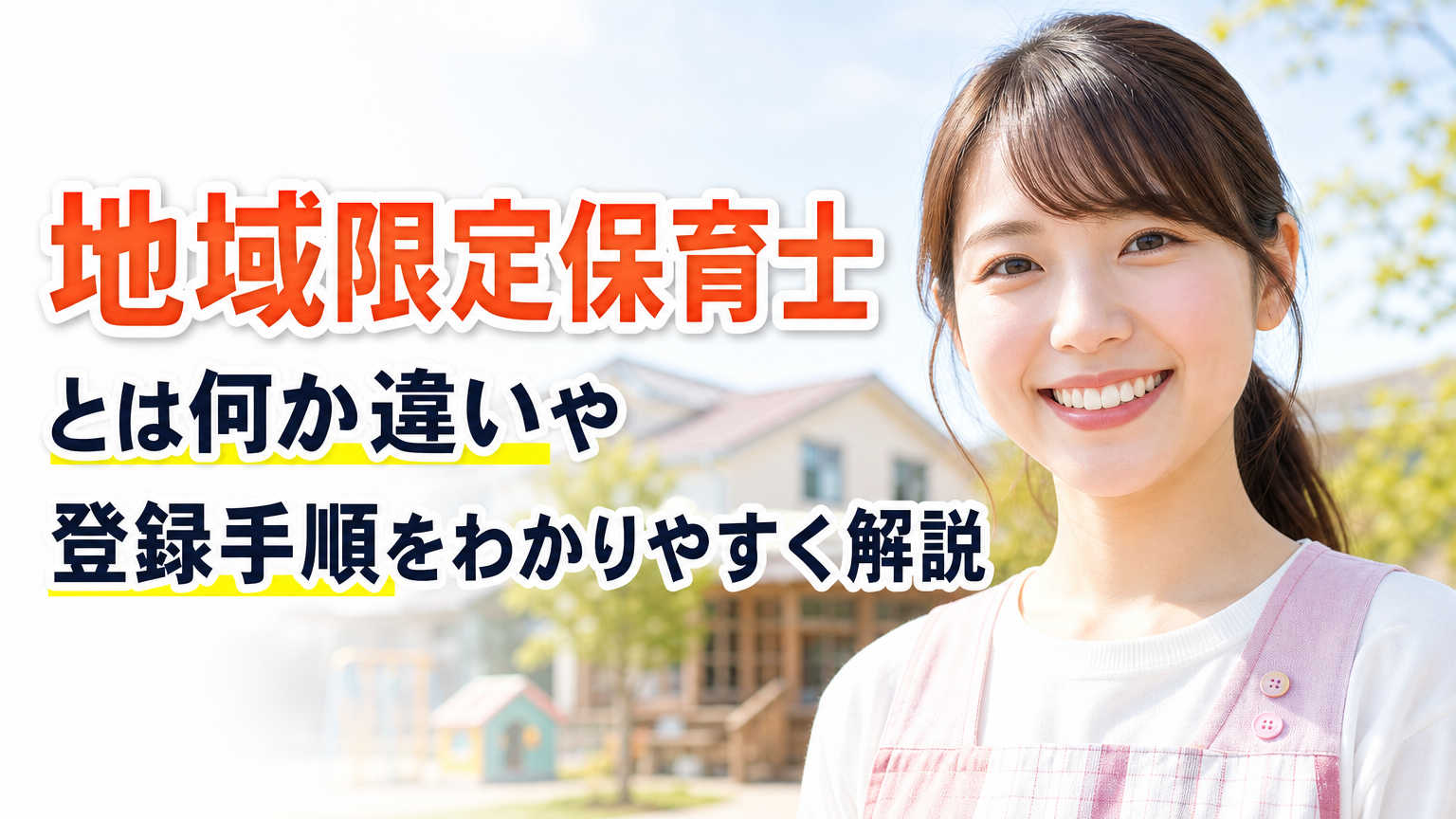 地域限定保育士とは何か違いや登録手順をわかりやすく解説