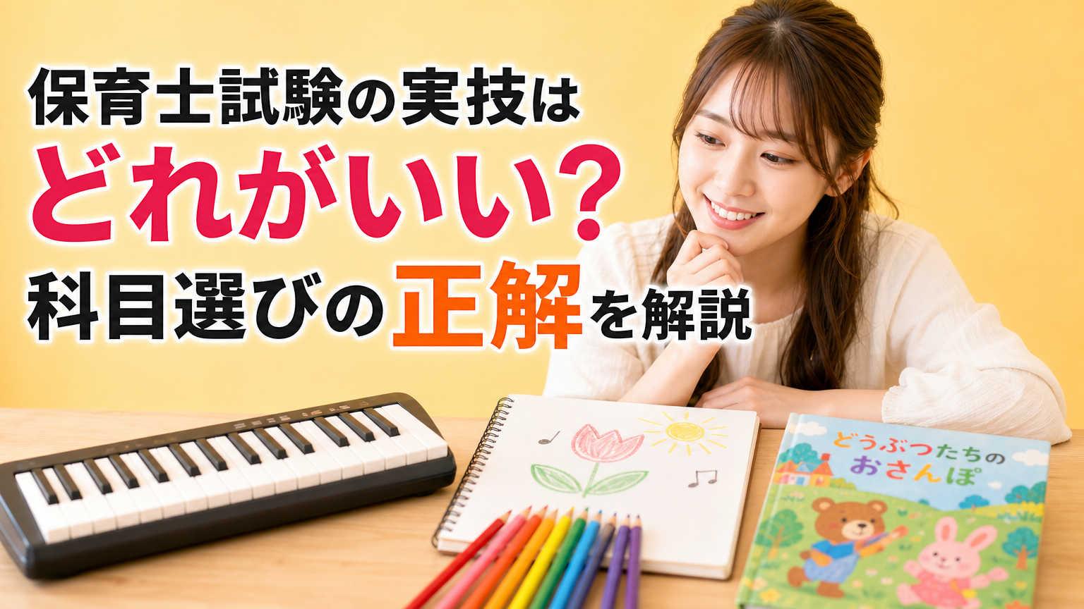 保育士試験の実技はどれがいい？科目選びの正解を解説